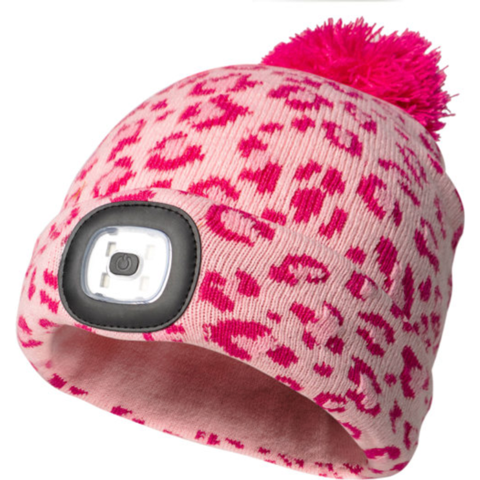 Kids Pink Cheetah Night Scope Hat