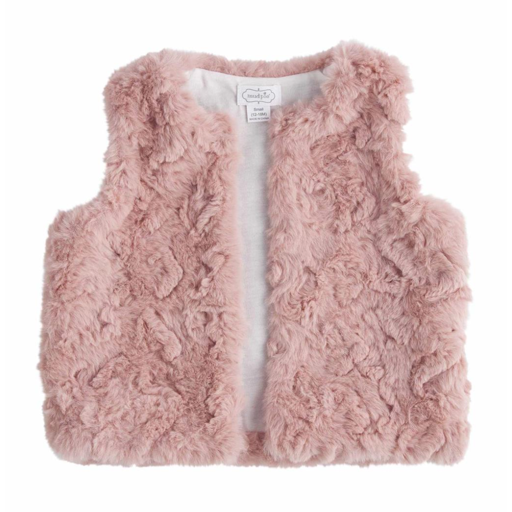 Stylish Fun Baby Girl Pink Fur Vest Cute Chic Baby Clothing