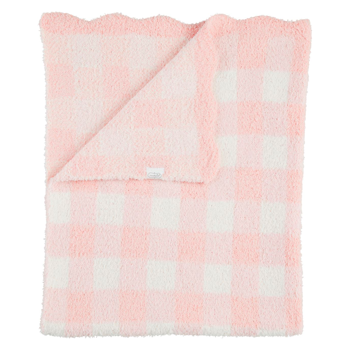 Pink Gingham Chenille Blanket