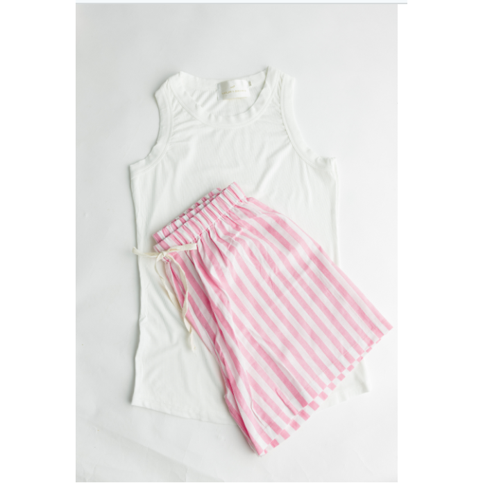 Pink Cabana Short and Tank Set