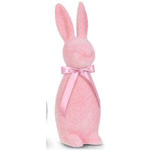 Pink Pale Flocked Bunny