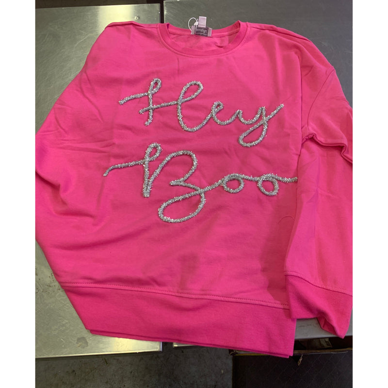 Pink Hey Boo Sweatshirt