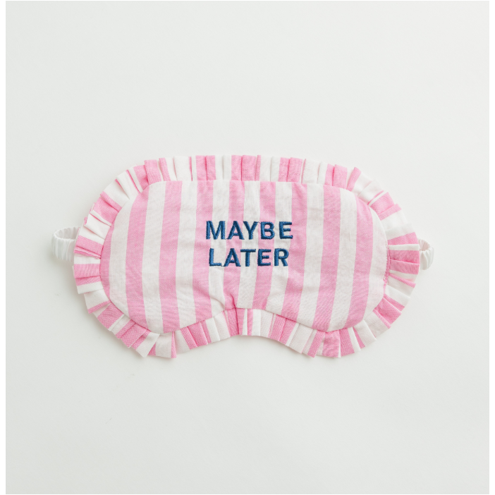 Pink Striped Sleep Mask 