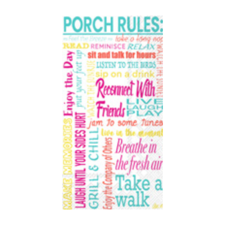 Porch Rules Guest Towels 