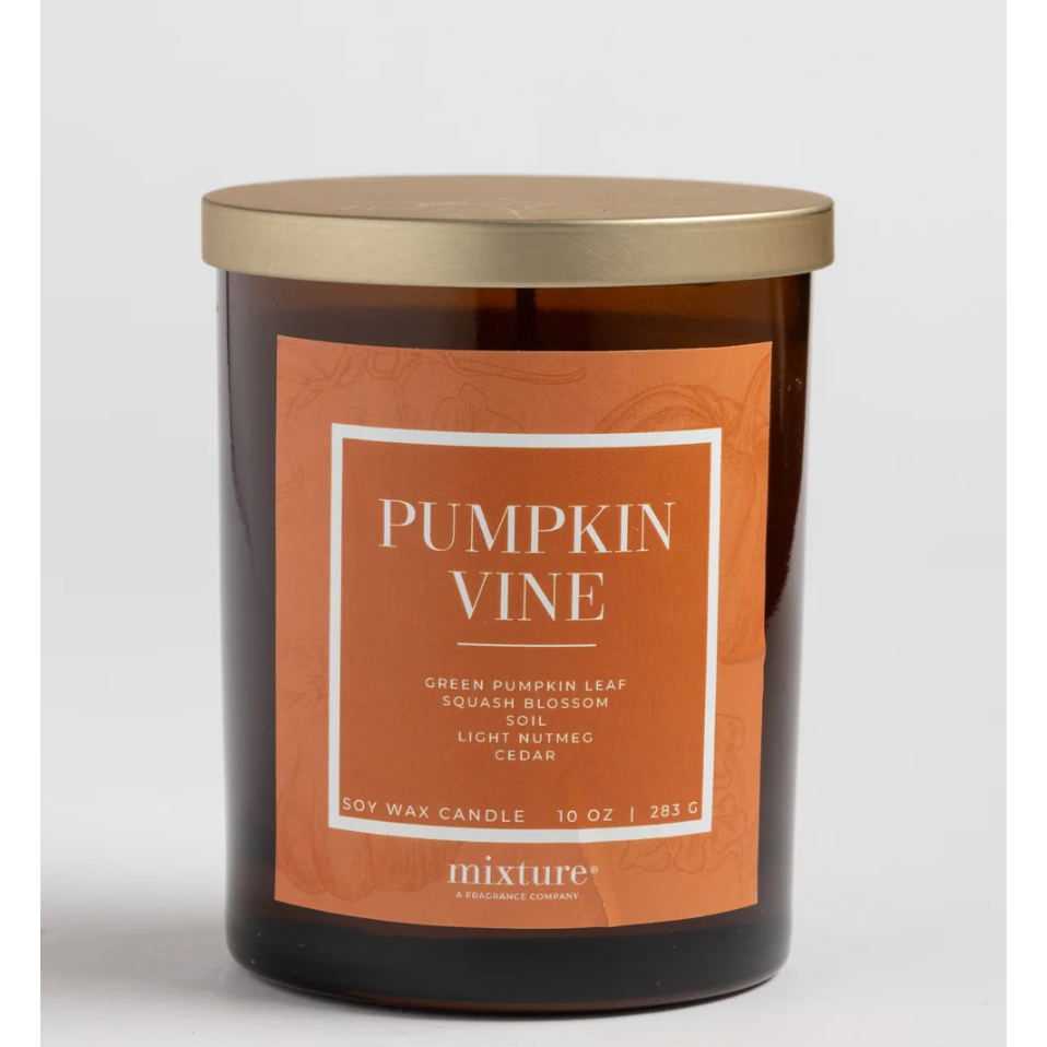 Pumpkin Vine 10 oz Candle with Gold Lid
