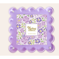 Purple Square Scalloped Acrylic Frame