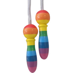 Rainbow Wooden Skipping Rope