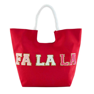 Red FALALA Holiday Tote Bag