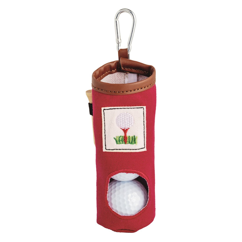Red Embroidered Golf Keychain