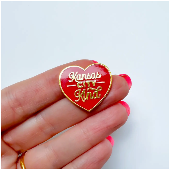 Red and Yellow Kansas City Kind Pin