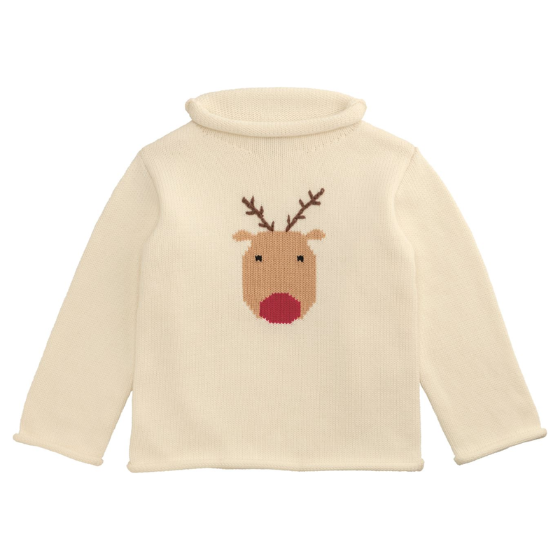 Reindeer Rollneck Sweater for Toddlers