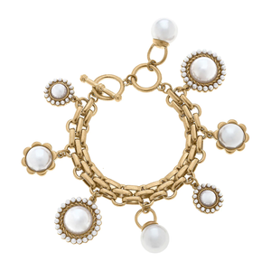 Remi Pearl Cluster Charm Bracelet