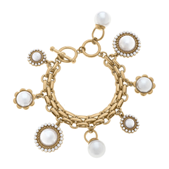 Remi Pearl Cluster Charm Bracelet
