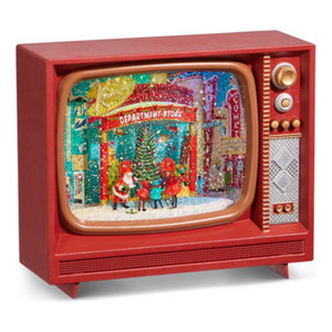 Retro Christmas Spree Musical Lighted Water TV