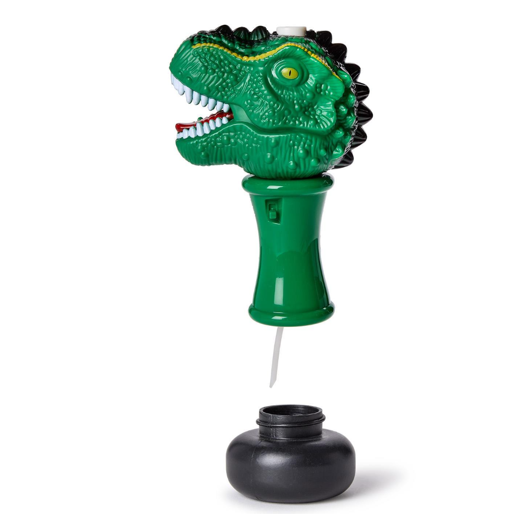 Green dinosaur-shaped golf club head cover on a white background