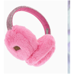 Hot Pink Rhinestone Earmuffs