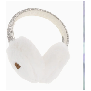 Ivory Rhinestone Earmuffs