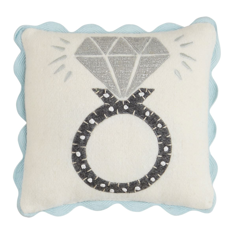 Ring Mini Wedding Felt Pillow