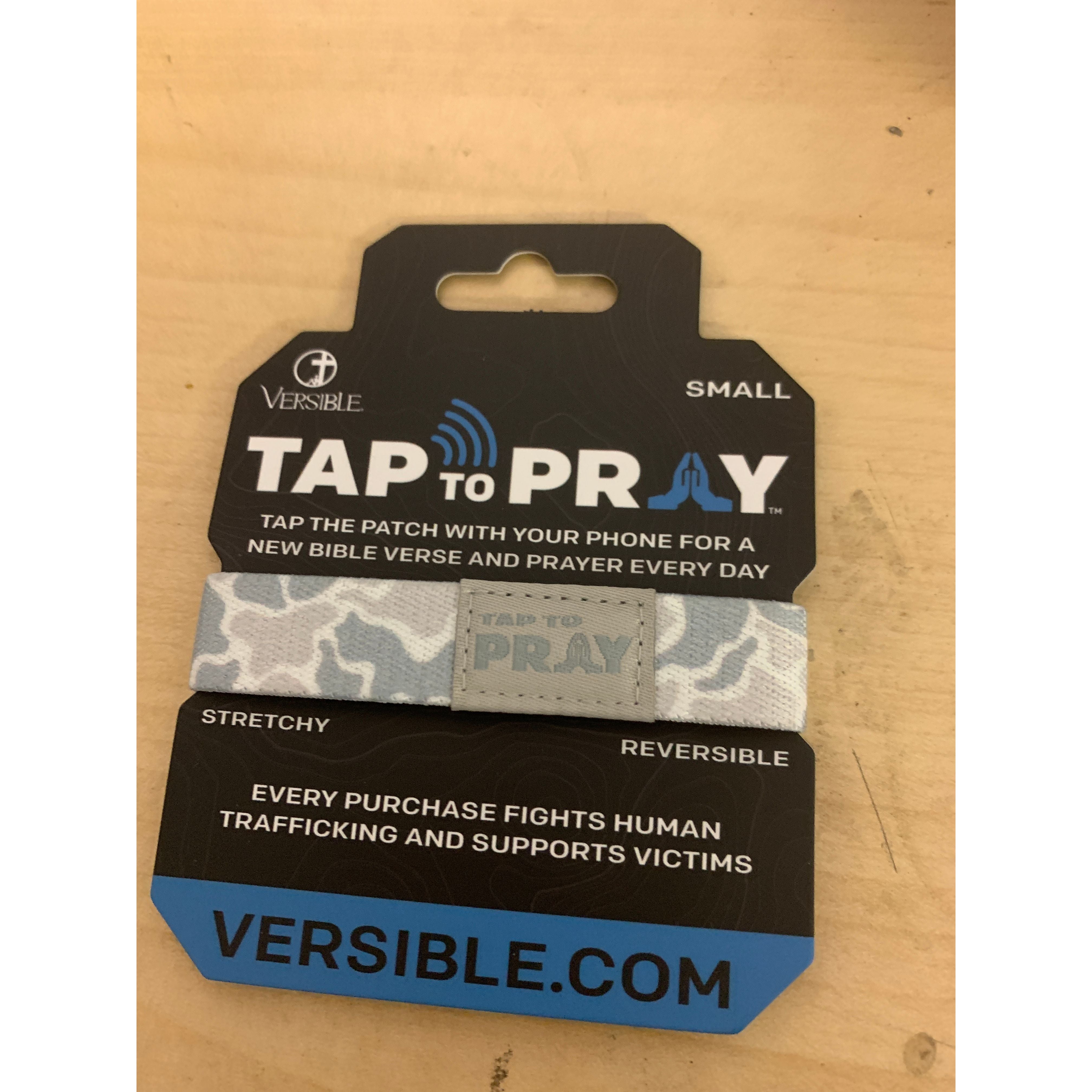 Tap to Pray Wristband-River Rock Camo-Aspen