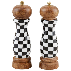 Checkered Salt & Pepper Grinder Set