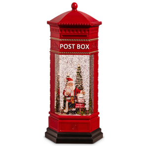 Santa Lighted Water Post Box