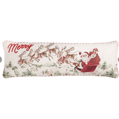 Santa Scene Needlepoint Pillow