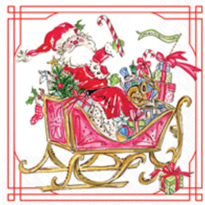 Santa Sleigh with Presents Cocktail Napkins 