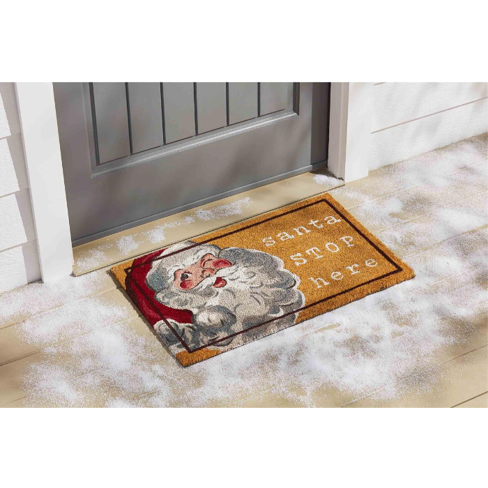 Santa Stop Here Doormat 1