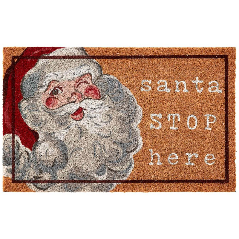 Santa Stop Here Doormat