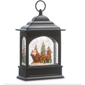 Santa and Mrs Claus Musical Lighted Water Lantern