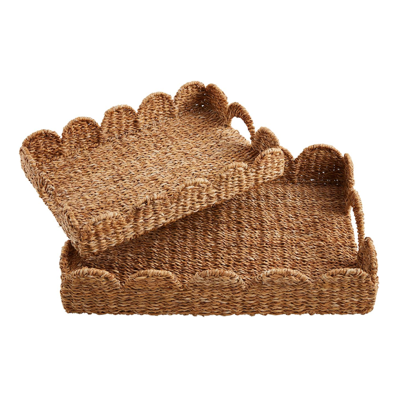Scallop Woven Tray