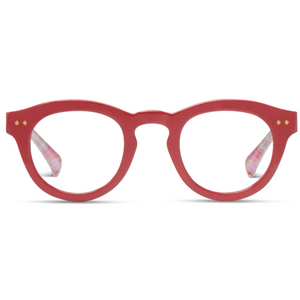 Peepers Clover-Red/Plaid Reading Glasses.