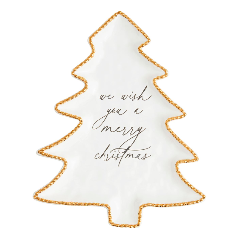 Wish You a Merry Christmas Beaded Tray