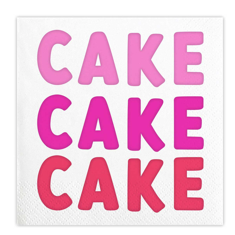 Cake Cake Cake Cocktail Napkins.