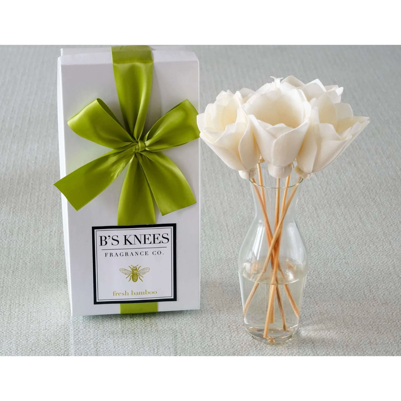 Fresh Bamboo Clear Classic B's Knee's Clear Vase Blossom Diffuser