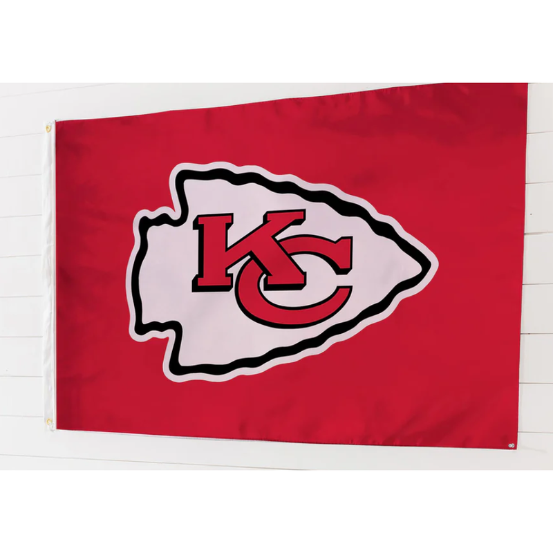 Kansas City Chiefs Single Sided Flag with 2 Grommets, 3x5' Estate Size