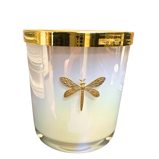 Gia Candle-Iridescent White-