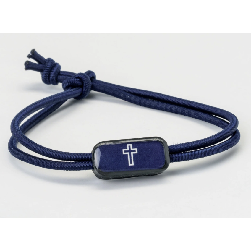 Tap To Pray Survivor Series Tactical Bracelet Navy + Cross