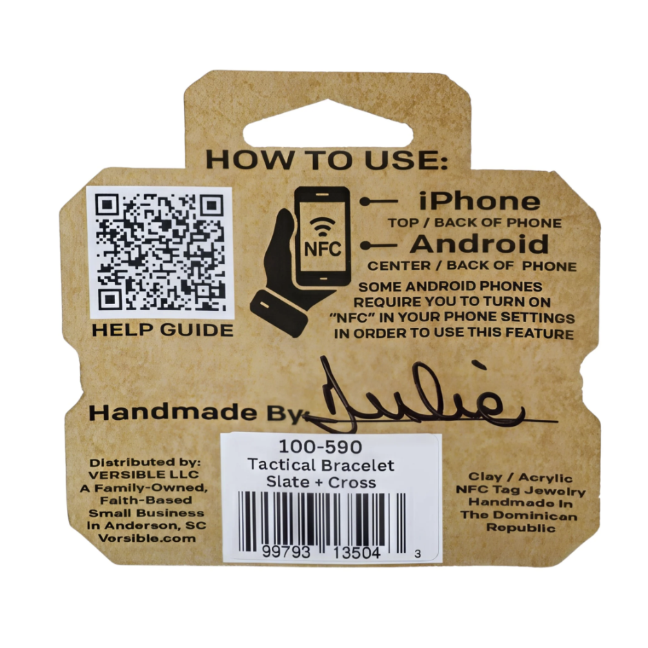 Tap To Pray Survivor Series Tactical Bracelet Navy + Cross