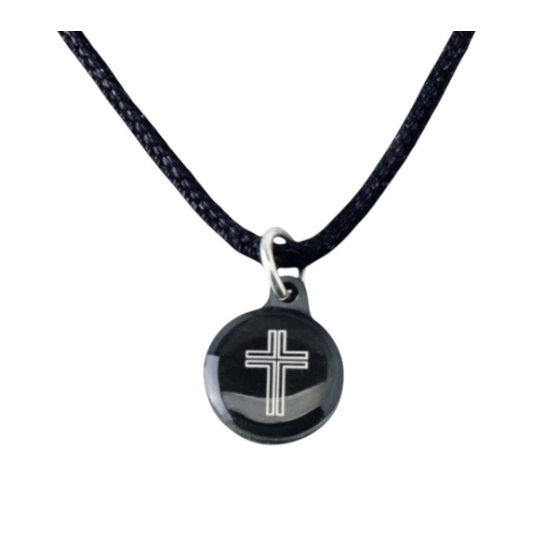 Tap To Pray Survivor Series Onyx Necklace + Cross Charm