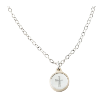 Tap To Pray Survivor Series Silver Necklace + Cross Charm