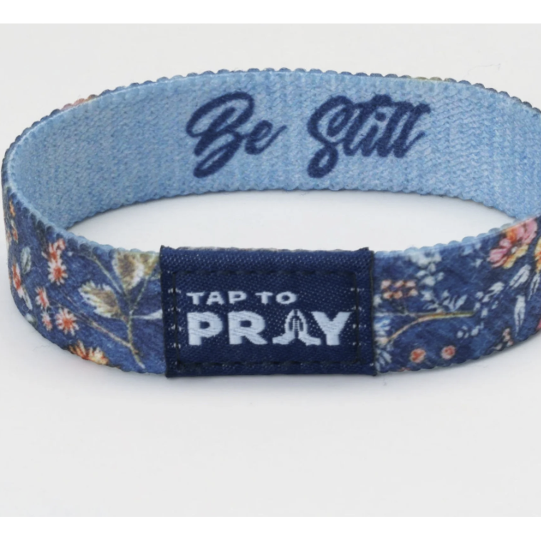 Tap to Pray Wristband-Wildflower-Be Still