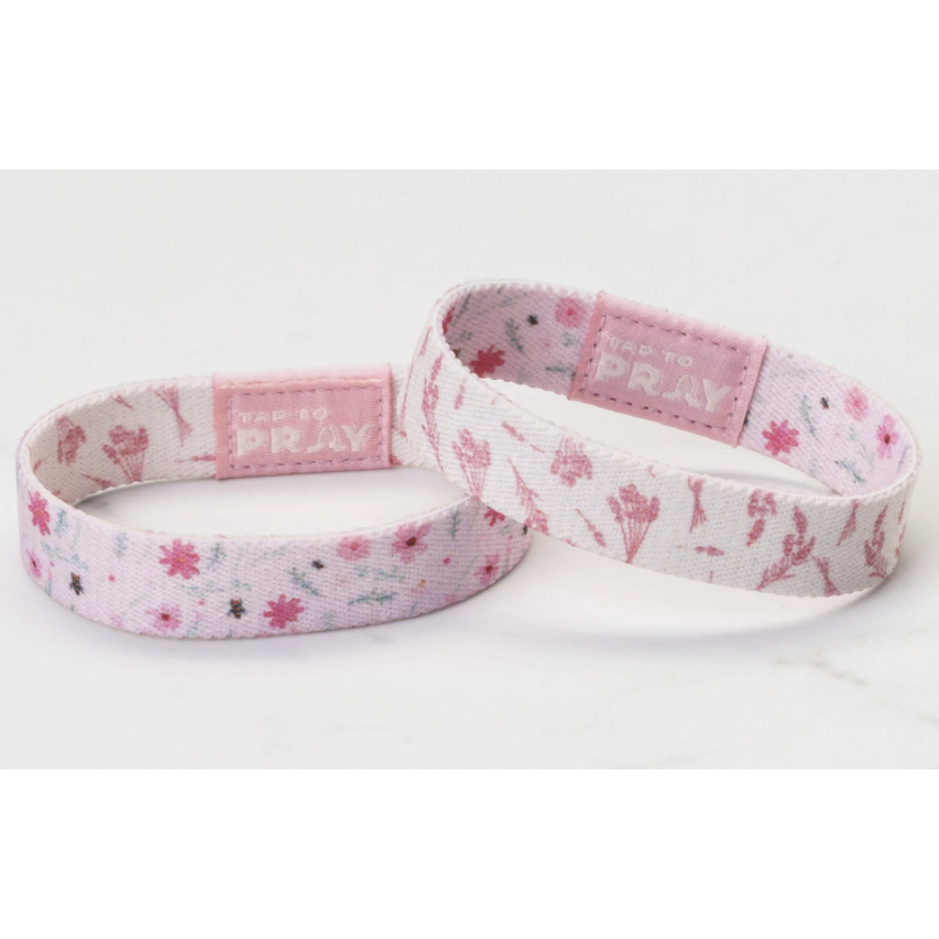 Tap to Pray Wristband-Meadows Pink