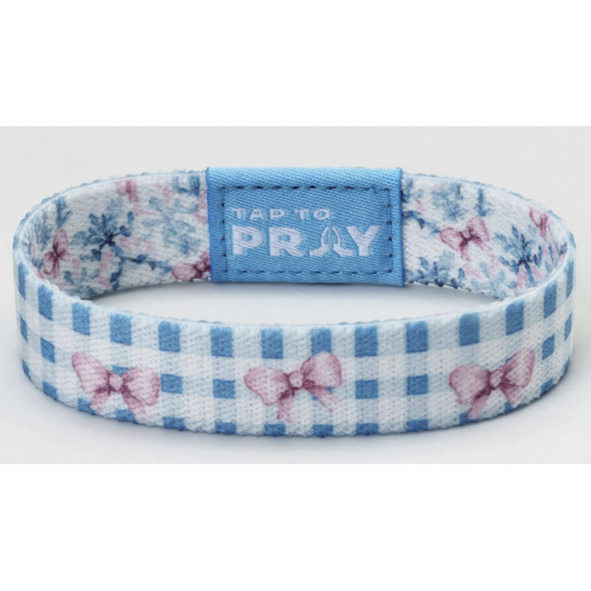 Tap to Pray Wristband-Blue Belle