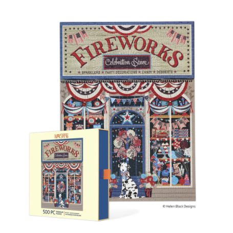 Flags and Fireworks 500 Piece Puzzle