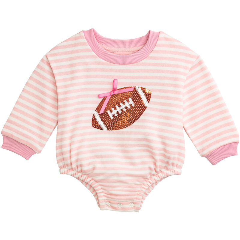 Pink Sequin Football Bubble