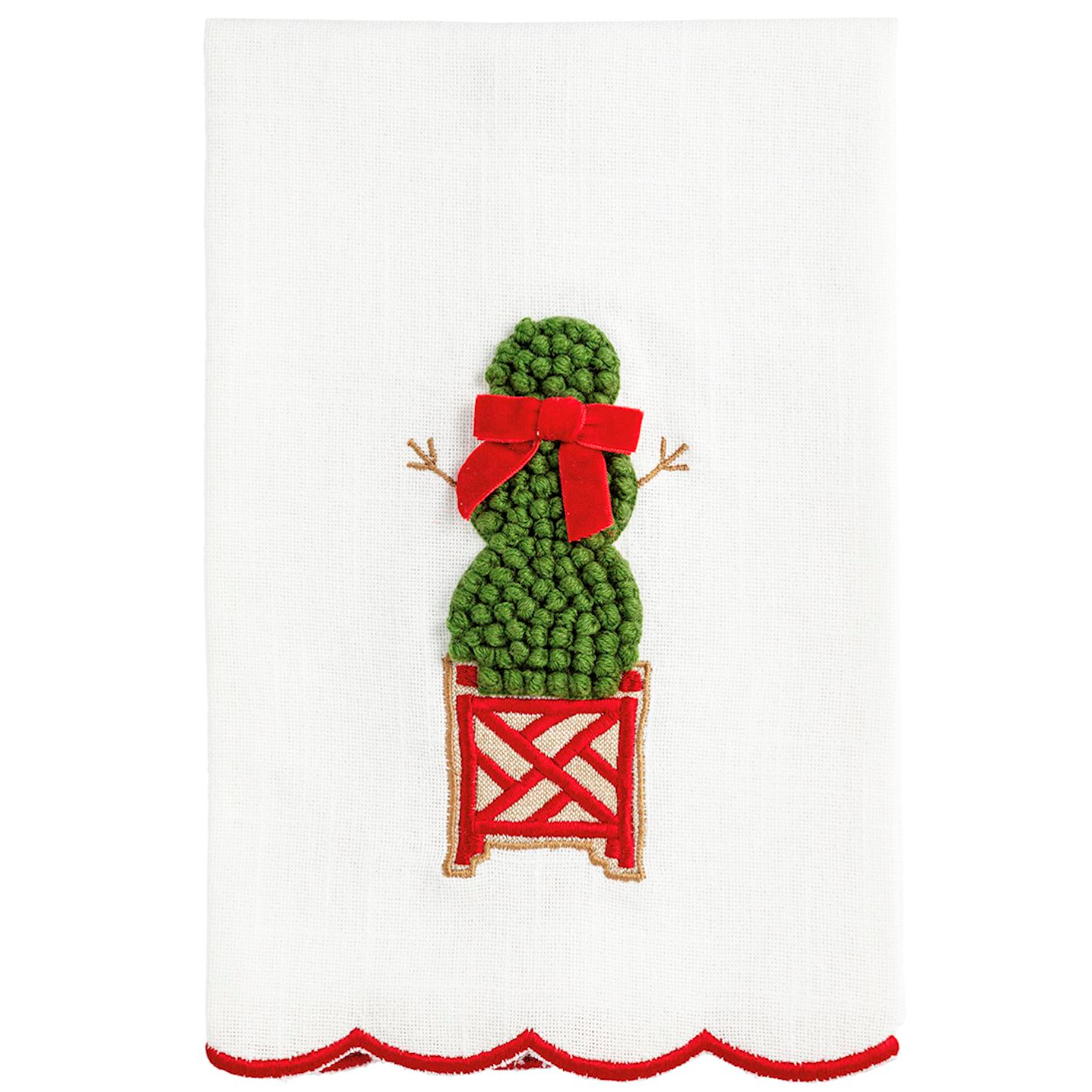 Snowman Christmas Topiary Towel 