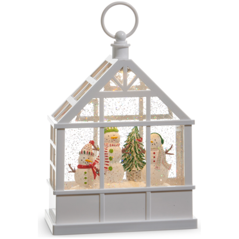 Snowmen Lighted Water Greenhouse