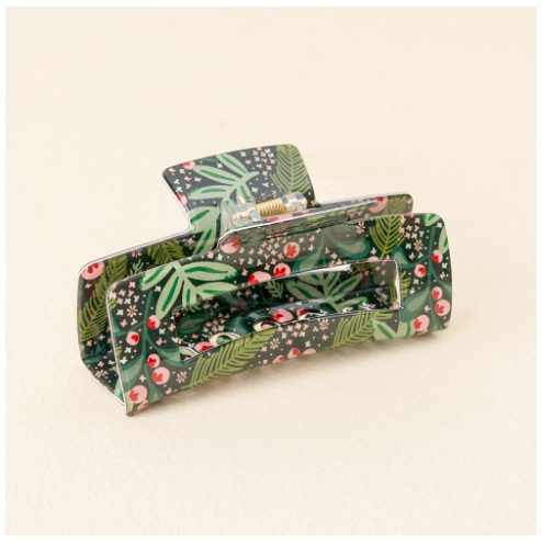 Jolly Sprig Green Claw Clip