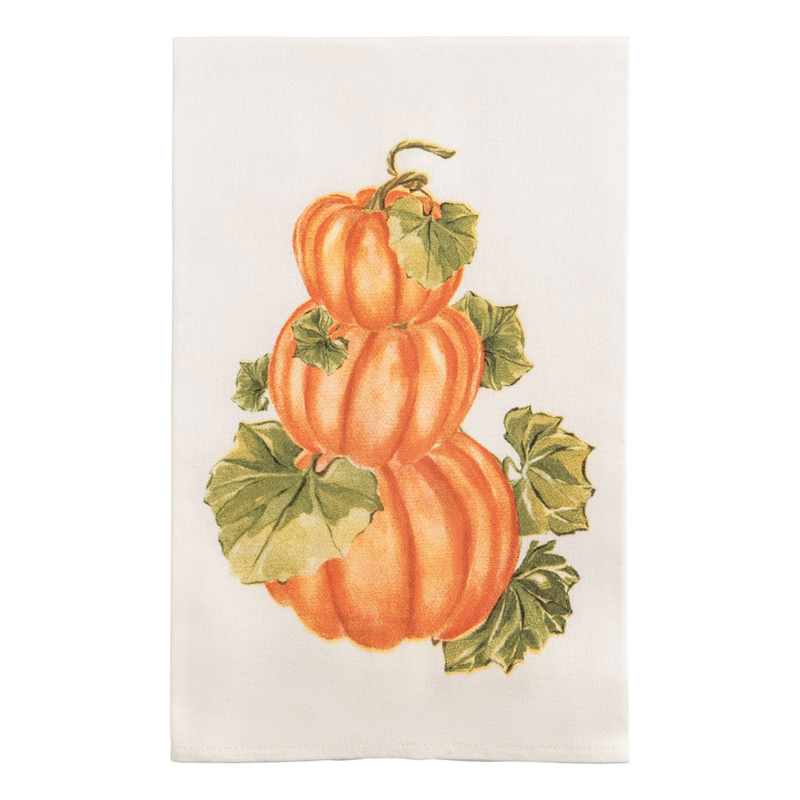 Stacked Pumpkin Tea Towel 